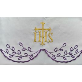 Obrus ołtarzowy haftowany - wzór eucharystyczny (211) - OBRUSY OŁTARZOWE - Nowość