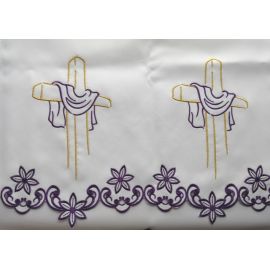 Obrus ołtarzowy haftowany - wzór eucharystyczny (213) - OBRUSY OŁTARZOWE - Nowość