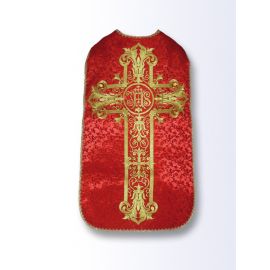 Ornat rzymski czerwony aksamit (48) - Ornaty rzymskie - Nowość