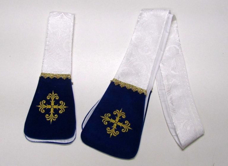 Ornat rzymski haftowany Matka Boża Fatimska - zdjęcie 3 - Ornat rzymski haftowany Matka Boża Fatimska