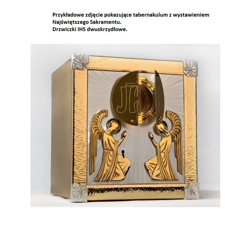 Tabernakulum mosiężne IHS + Krzyż  z wystawieniem Najświętszego Sakramentu  (40) - zdjęcie 5 - Tabernakulum mosiężne IHS + Krzyż  z wystawieniem Najświętszego Sakramentu  (40)