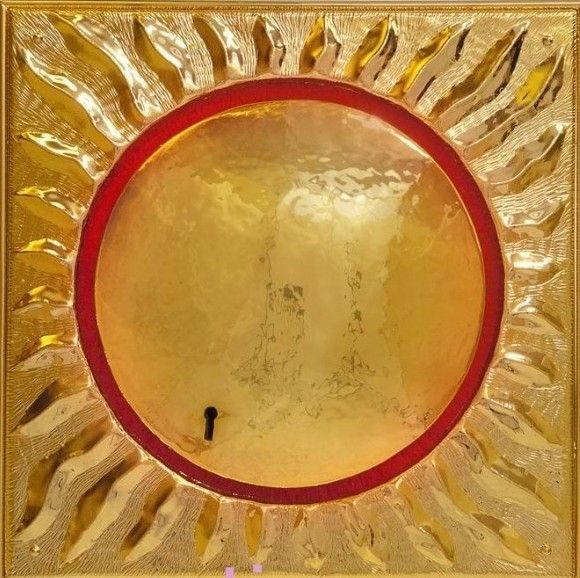 Tabernakulum mosiężne podświetlany okrąg (47)