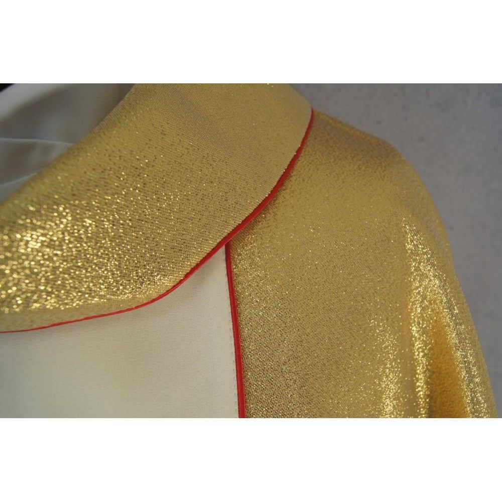 Ornat na Boże Narodzenie - tkanina złota brokatowa - zdjęcie 3 - Ornat na Boże Narodzenie - tkanina złota brokatowa
