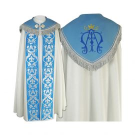 Kapa maryjna - pasy tkane, kaptur haft (77) - KAPY LITURGICZNE - Nowość