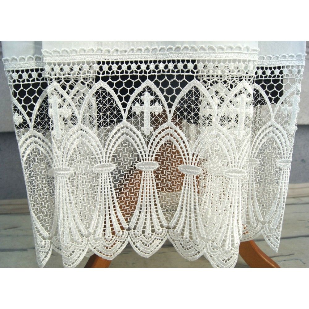 Alba kapłańska tradycyjna z zakładkami + gipiura (11) - zdjęcie 2 - Alba kapłańska tradycyjna z zakładkami + gipiura (11)