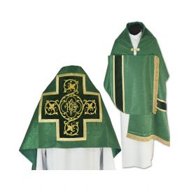 Welon liturgiczny zielony z frędzlami (39) - WELONY - Nowość