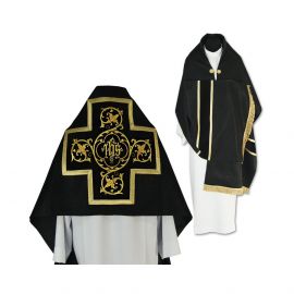Welon liturgiczny czarny z frędzlami (40) - WELONY - Nowość