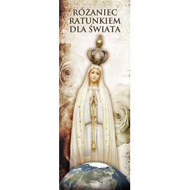 Baner na różaniec święty "Różaniec ratunkiem dla świata" (1) - Nabożeństwo różańcowe - Nowość