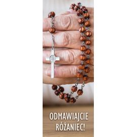 Baner na różaniec święty Odmawiajcie różaniec (2) - Nabożeństwo różańcowe - Nowość