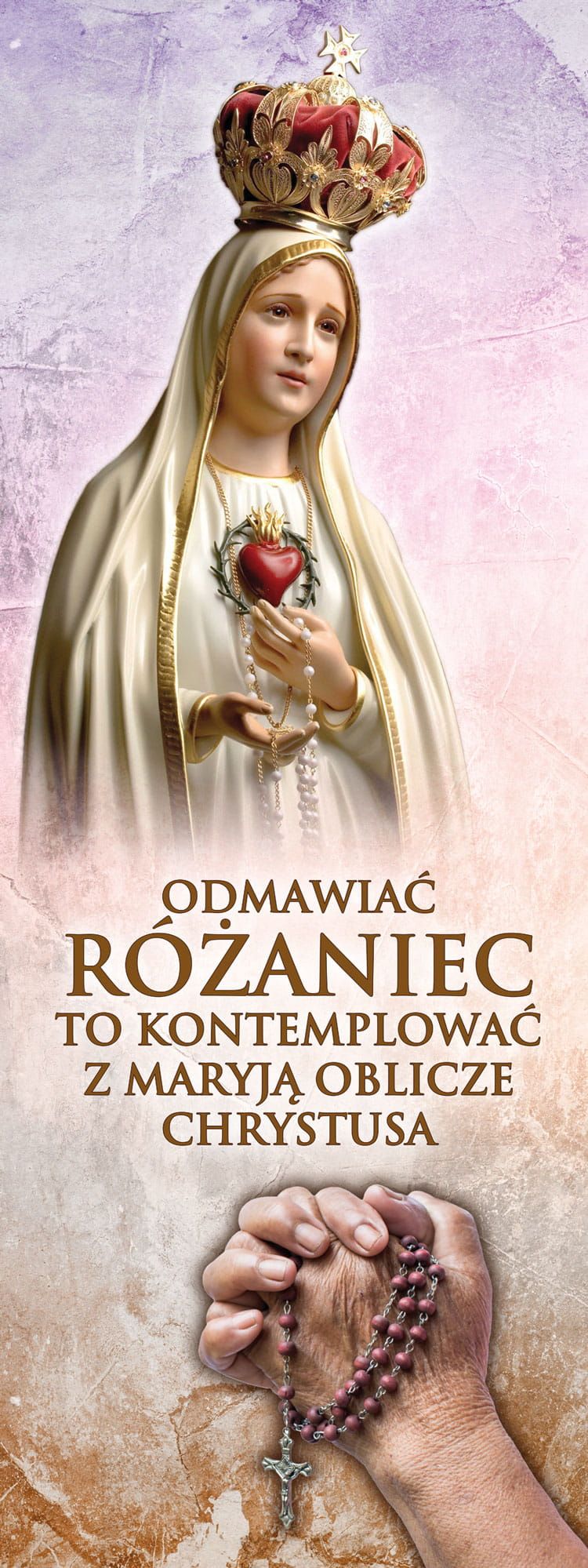 Baner na różaniec święty "Odmawiać różaniec..."