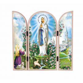 Tryptyk drewniany - Lourdes - Tryptyki religijne - Nowość