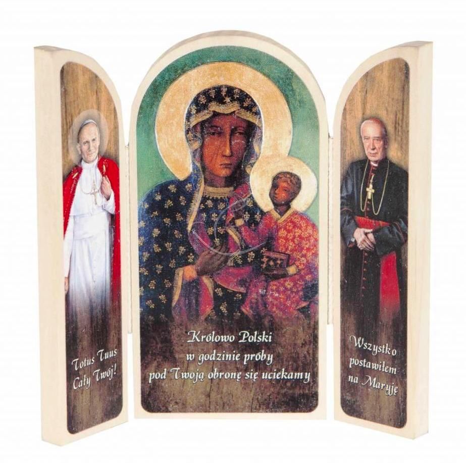 Tryptyk drewniany mały - Królowo Polski