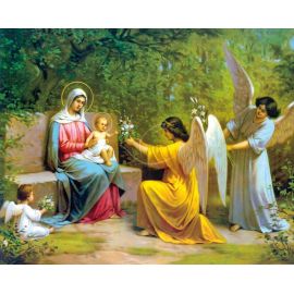 Obrazek 20x25 cm - Matka Boża z Dzieciątkiem - OBRAZY RELIGIJNE - Nowość