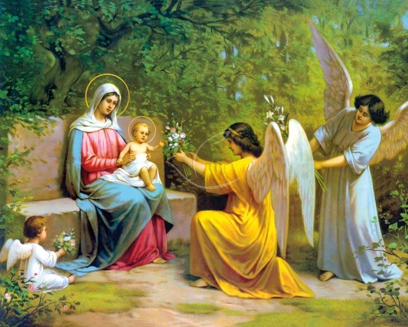 Obrazek 20x25 cm - Matka Boża z Dzieciątkiem