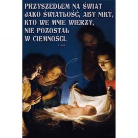 Plakat Bożonarodzeniowy - Przyszedł na świat jako światłość - Plakaty Bożonarodzeniowe - Nowość