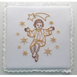 Palka haftowana Boże Narodzenie (1) - kolor ecru - Nowość