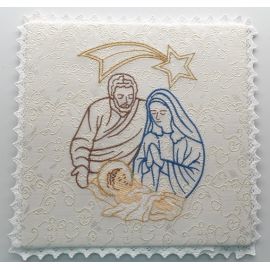 Palka haftowana Boże Narodzenie (2) - kolor ecru - Nowość