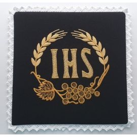 Palka haftowana czarna IHS (2) - kolor czarny - Nowość