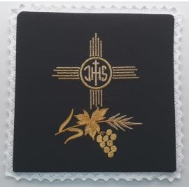 Palka haftowana czarna IHS (3) - kolor czarny - Nowość