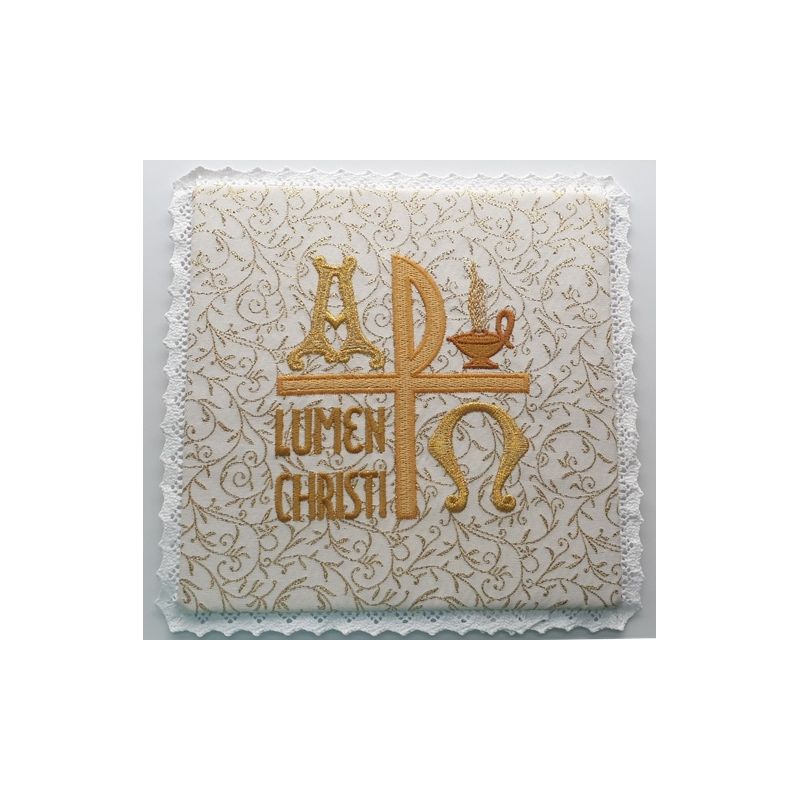 Palka ecru, złote wzory - Lumen Christi (Światło Chrystusa) - Palka ecru, złote wzory - Lumen Christi (Światło Chrystusa)