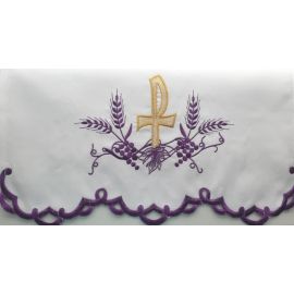 Obrus ołtarzowy haftowany - wzór eucharystyczny (215) - OBRUSY OŁTARZOWE - Nowość