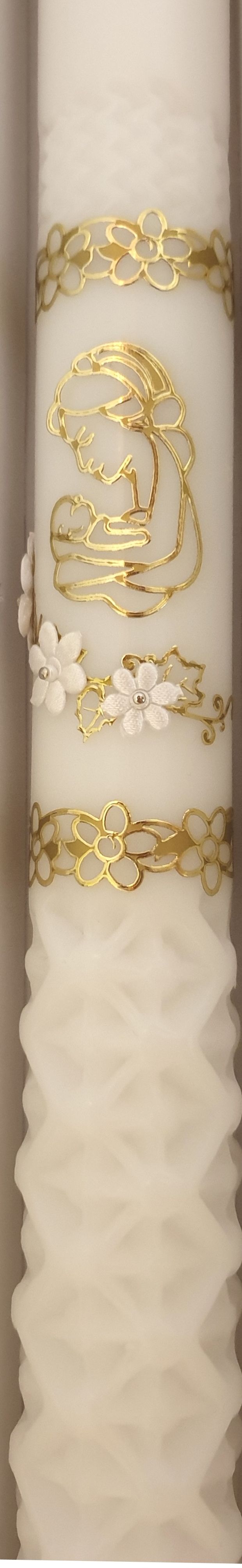 Świeca do chrztu - Matka Boża z dzieciątkiem (34) - zdjęcie 2 - Świeca do chrztu - Matka Boża z dzieciątkiem (34)