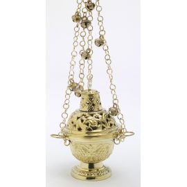 Trybularz mosiężny 16 cm, kolor złoty z dzwoneczkami - TRYBULARZE, ŁÓDKI - Nowość