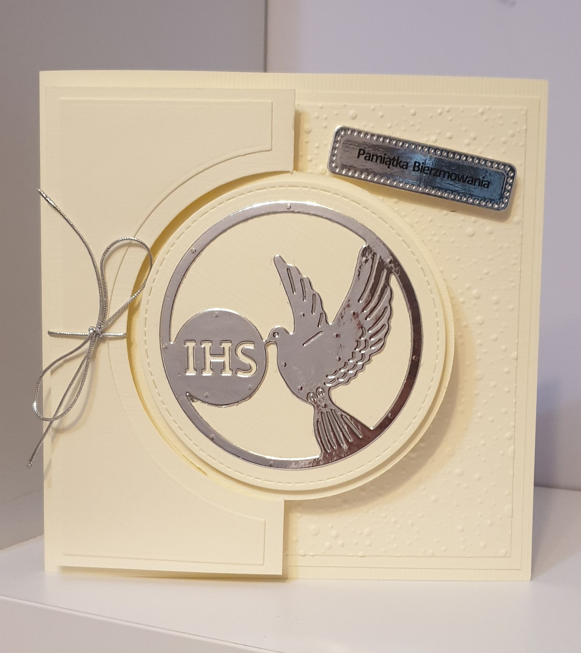 Kartka ręcznie wykonana - Pamiątka Bierzmowania (2)