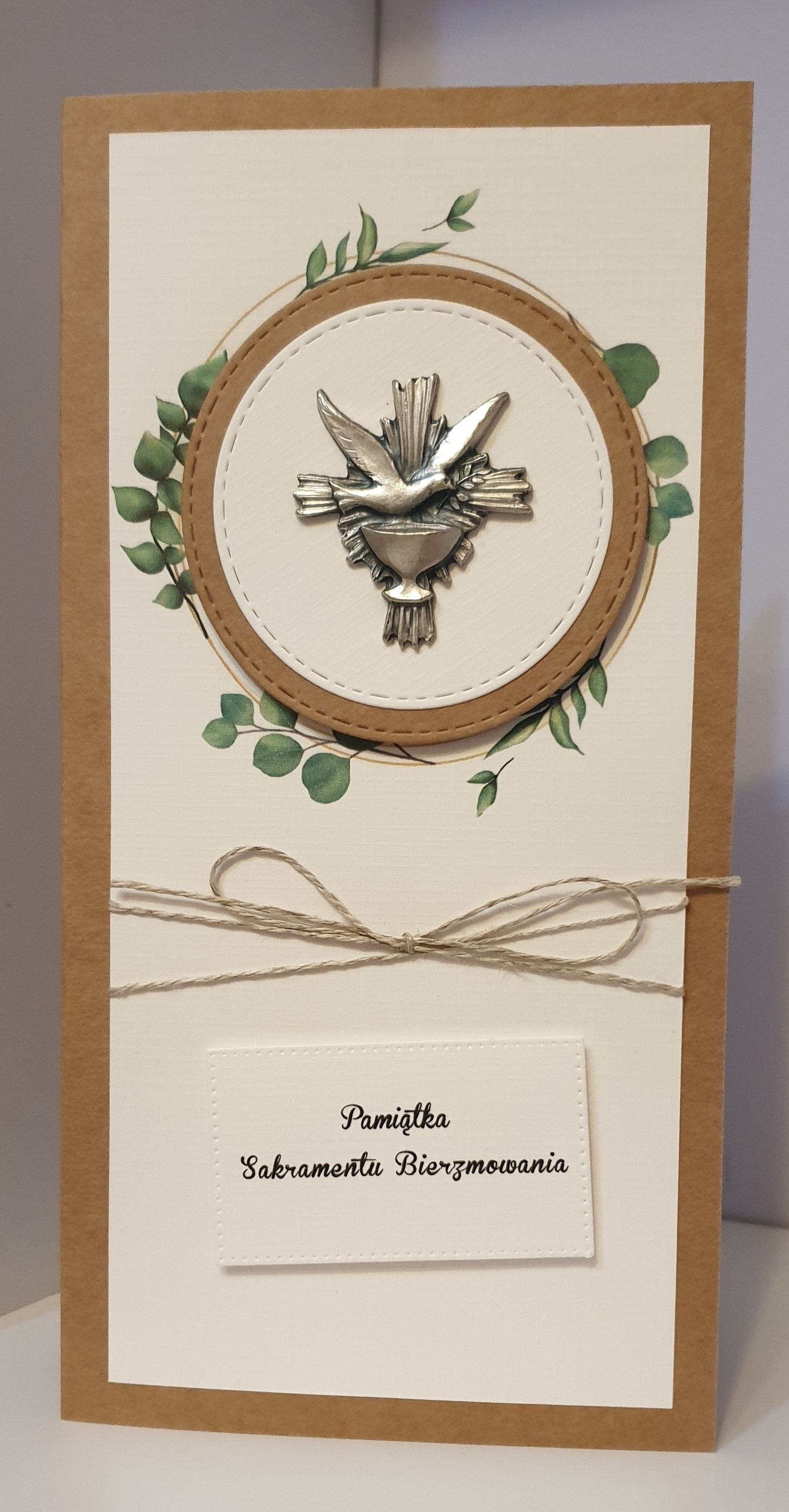 Kartka ręcznie wykonana - Pamiątka Bierzmowania (3)