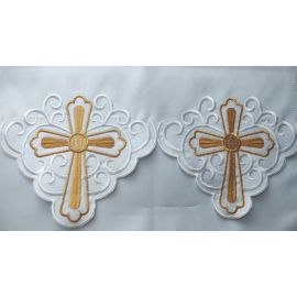Obrus ołtarzowy haftowany - wzór eucharystyczny (145) - OBRUSY OŁTARZOWE - Nowość