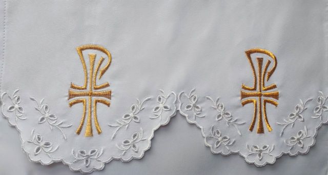 Obrus ołtarzowy haftowany - wzór eucharystyczny (137)