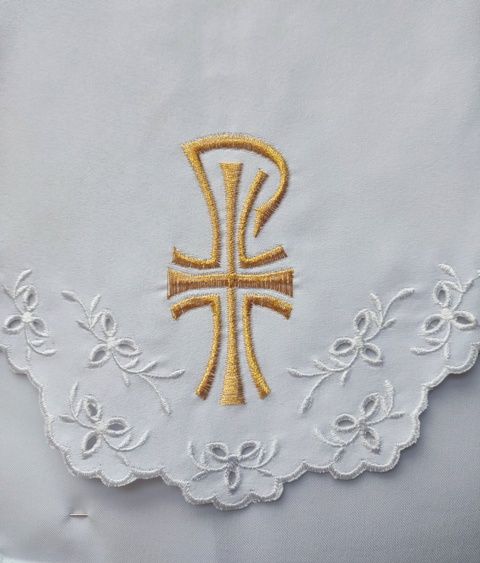 Obrus ołtarzowy haftowany - wzór eucharystyczny (137) - zdjęcie 2 - Obrus ołtarzowy haftowany - wzór eucharystyczny (137)