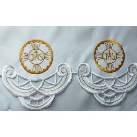 Obrus ołtarzowy haftowany - wzór eucharystyczny (134) - OBRUSY OŁTARZOWE - Nowość