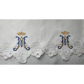 Obrus ołtarzowy haftowany - wzór maryjny (222) - OBRUSY OŁTARZOWE - Nowość