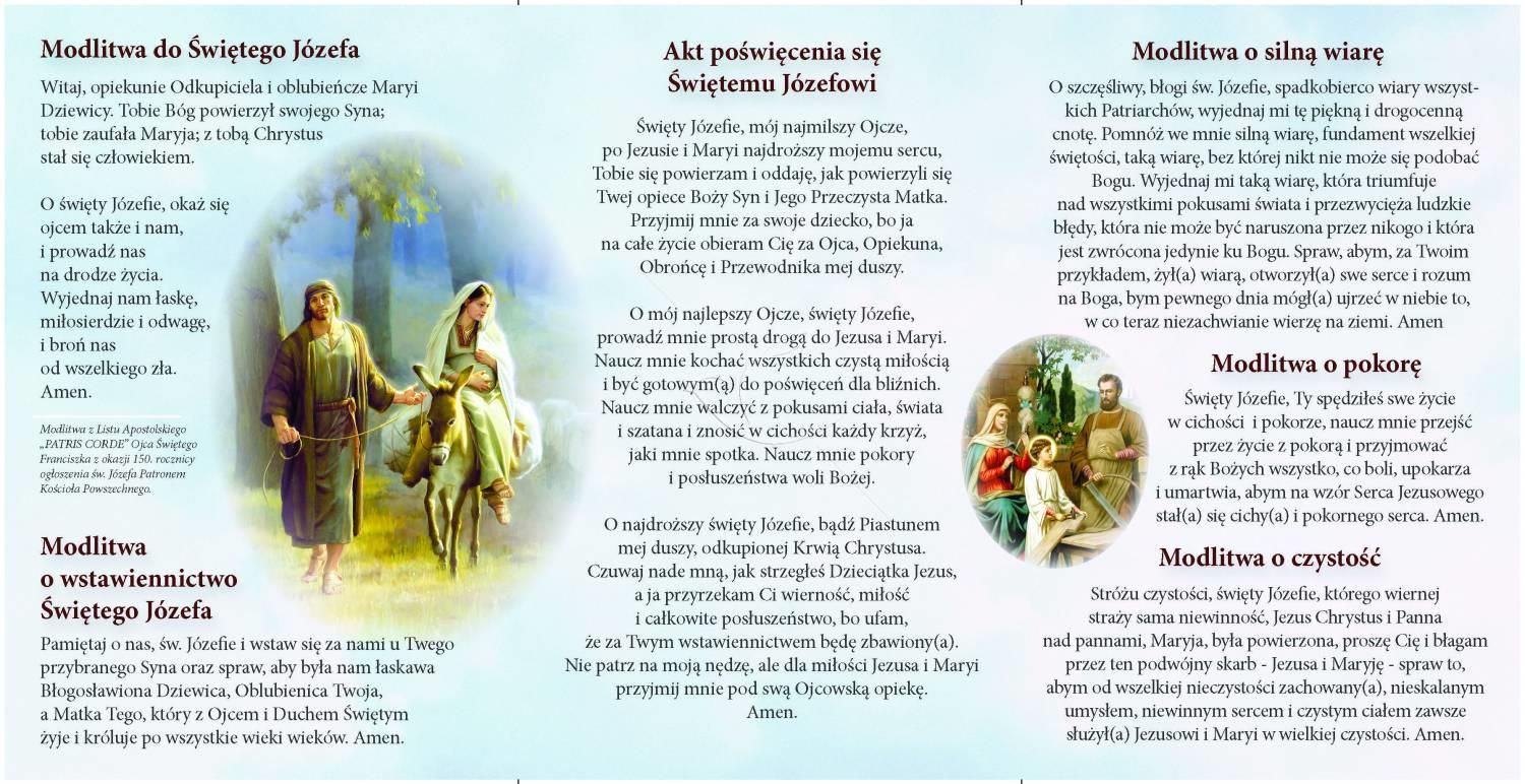 Folderek - Modlitwy do Świętego Józefa - zdjęcie 2 - Folderek - Modlitwy do Świętego Józefa
