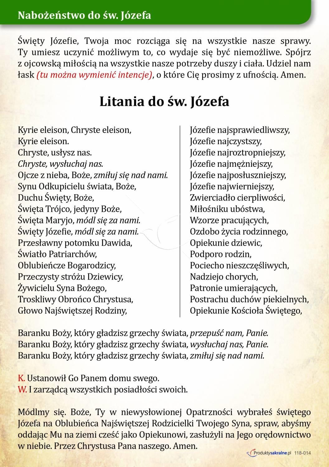 Nabożeństwo do Świętego Józefa - format A5 - zdjęcie 2 - Nabożeństwo do Świętego Józefa - format A5