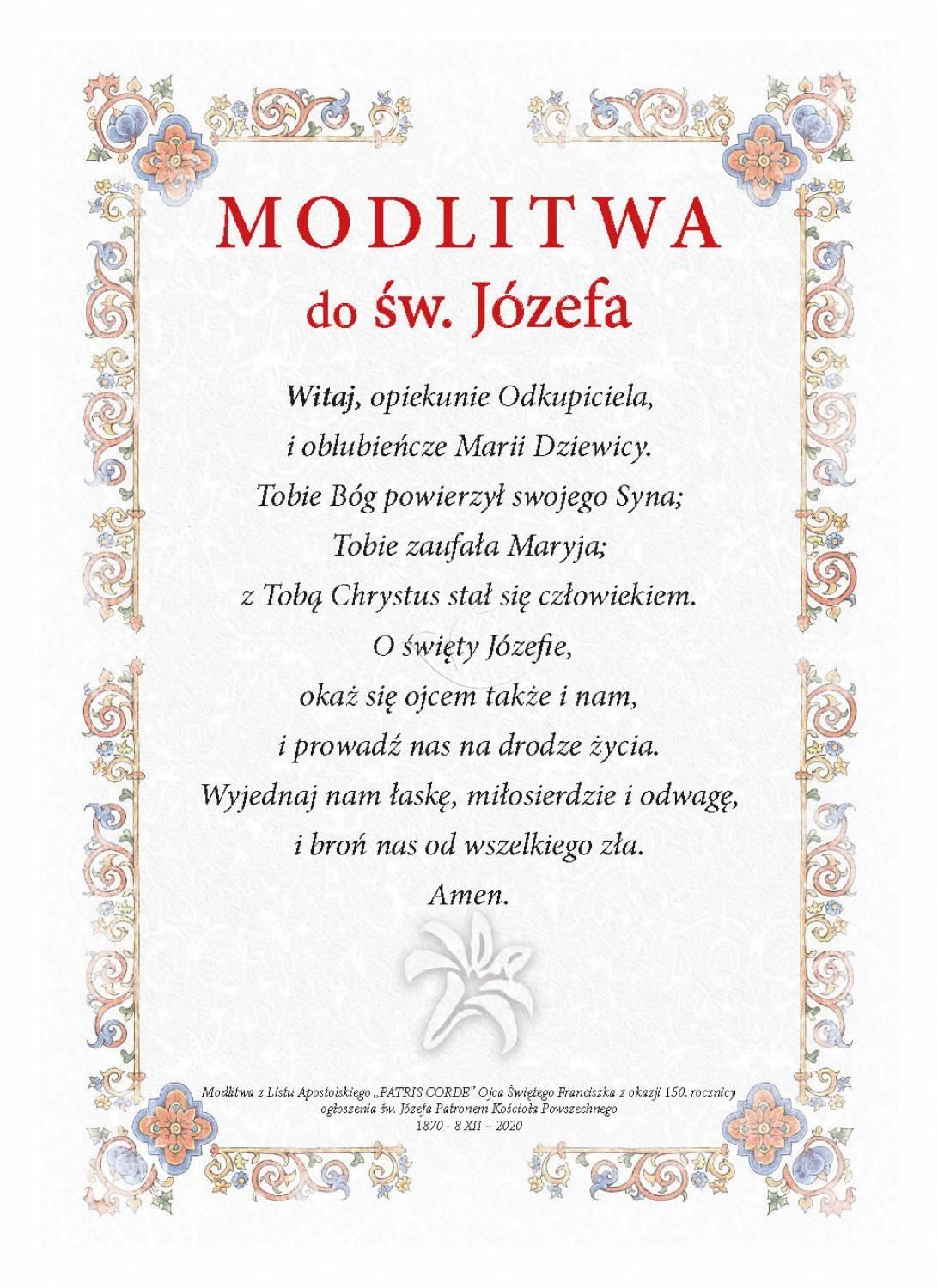 Święty Józef - Ikona dwustronna z modlitwą format A5 (3) - zdjęcie 2 - Święty Józef - Ikona dwustronna z modlitwą format A5 (3)