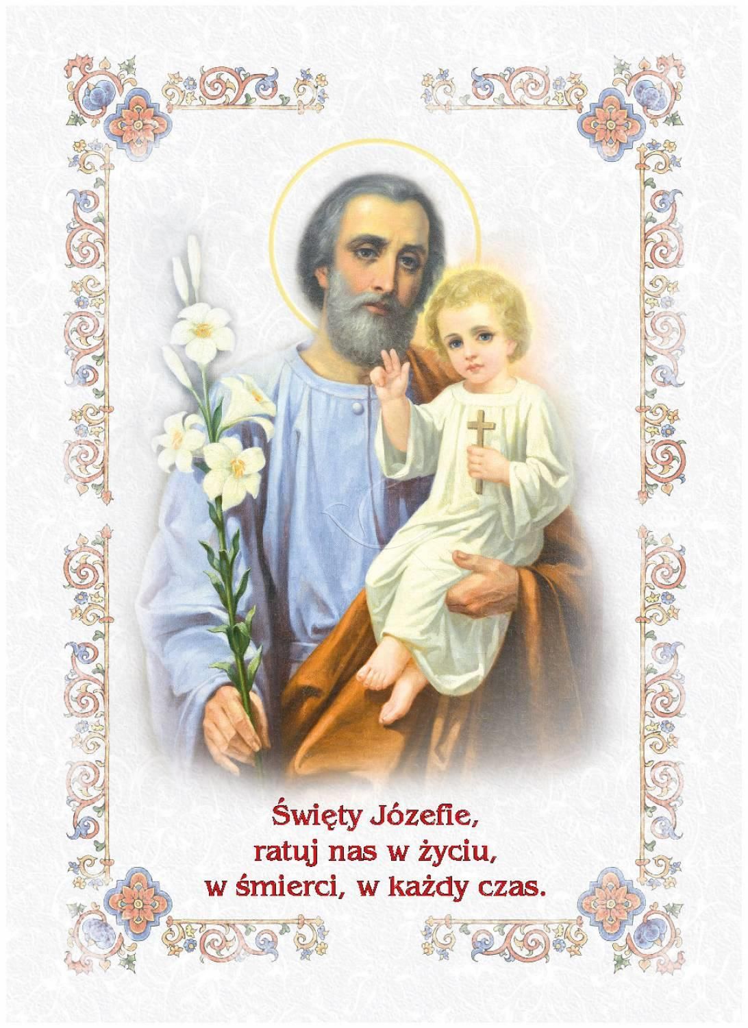 Święty Józef - Ikona z modlitwą format A4 (2)