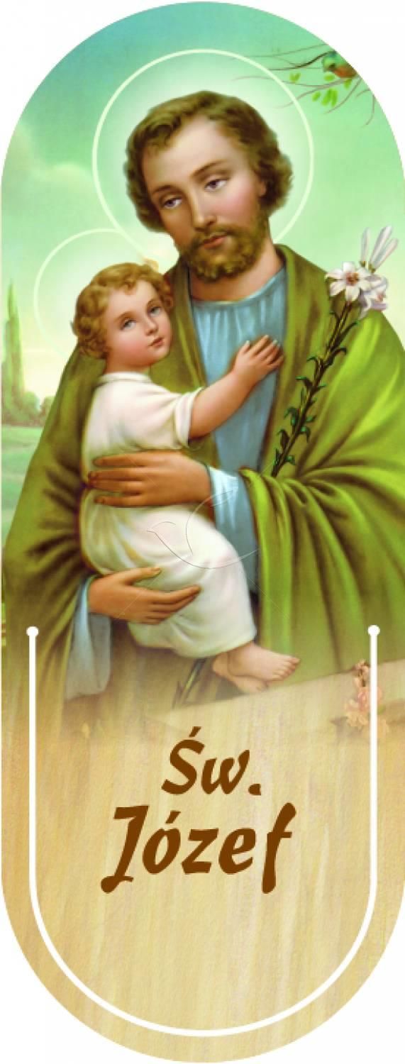 Święty Józef - Zakładka półokrągła syntetyczna