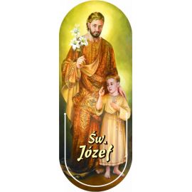 Święty Józef - Zakładka półokrągła syntetyczna (2) - Zakładki religijne do książek - Nowość