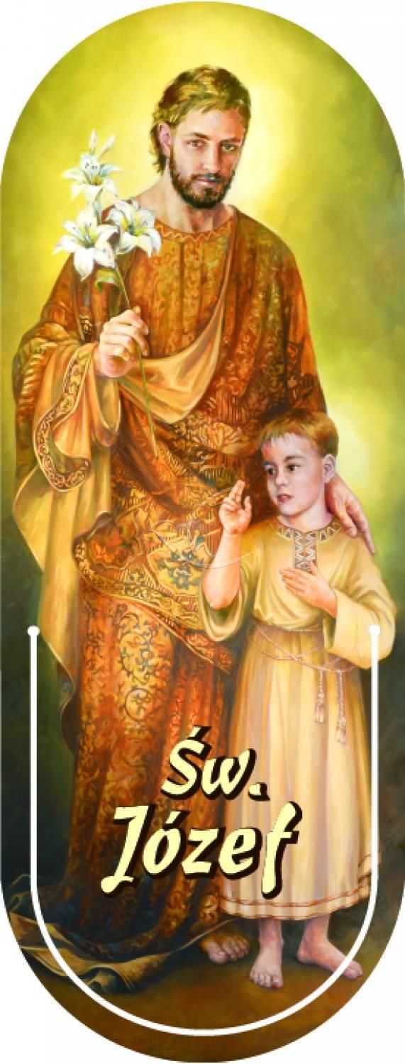Święty Józef - Zakładka półokrągła syntetyczna (2)