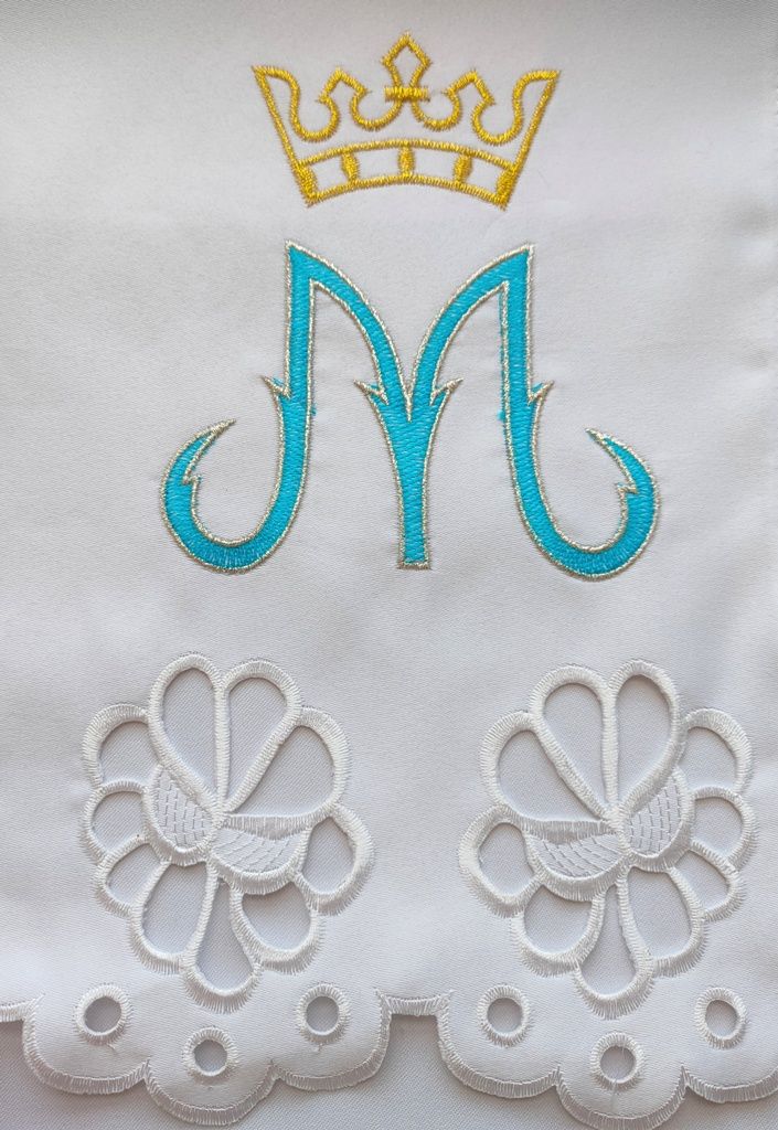 Obrus Maryjny haftowany (85) - zdjęcie 2 - Obrus Maryjny haftowany (85)