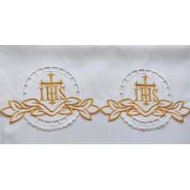 Obrus ołtarzowy haftowany - wzór eucharystyczny (127) - OBRUSY OŁTARZOWE - Nowość