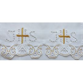 Obrus ołtarzowy haftowany - wzór eucharystyczny (126) - OBRUSY OŁTARZOWE - Nowość