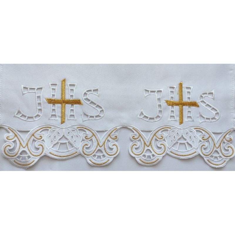 Obrus ołtarzowy haftowany - wzór eucharystyczny (126) - Obrus ołtarzowy haftowany - wzór eucharystyczny (126)