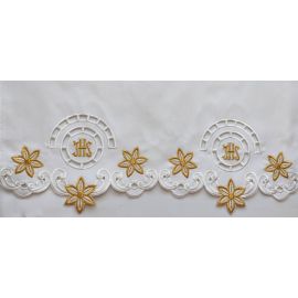 Obrus ołtarzowy haftowany - wzór eucharystyczny (124) - OBRUSY OŁTARZOWE - Nowość