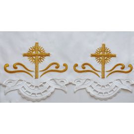 Obrus ołtarzowy haftowany - wzór eucharystyczny (116) - OBRUSY OŁTARZOWE - Nowość