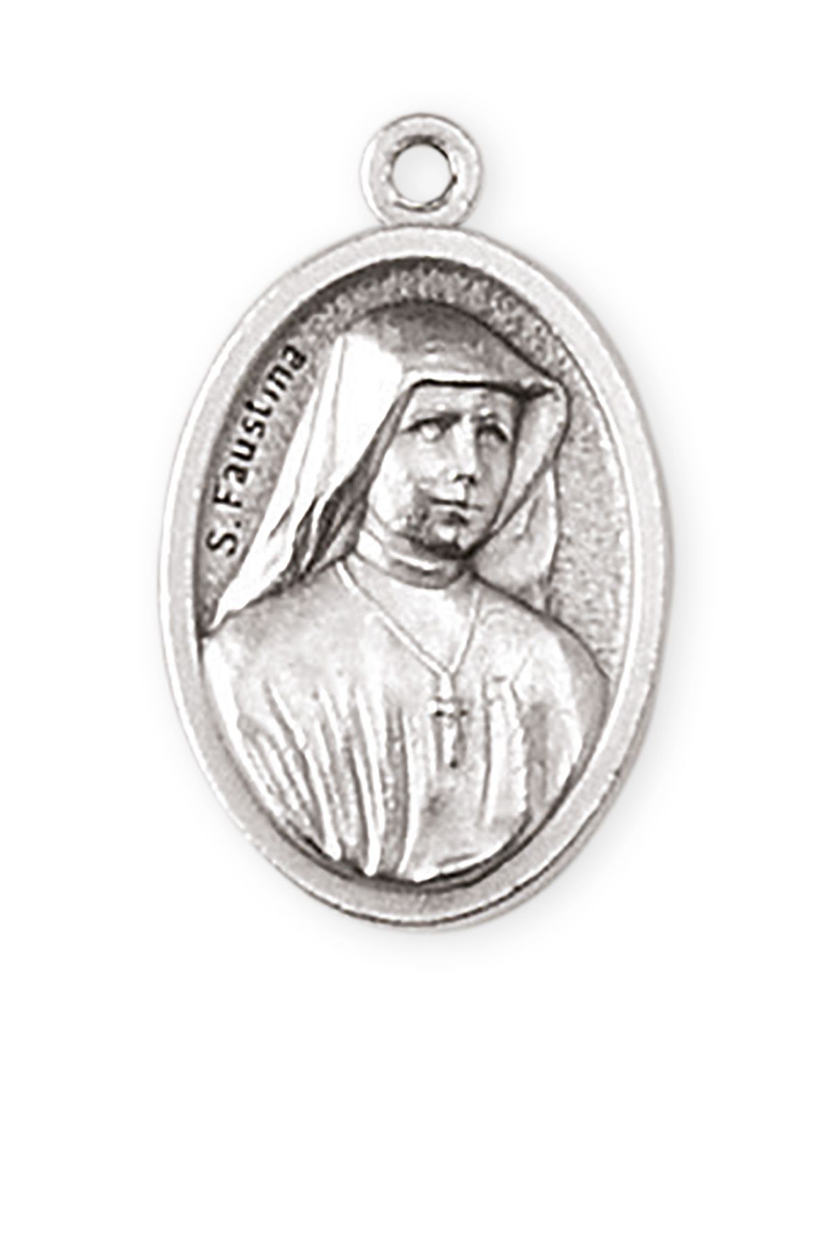 Medalik metalowy Święta Faustyna