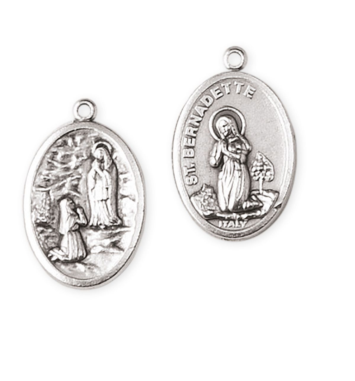 Medalik metalowy Matka Boża z Lourdes