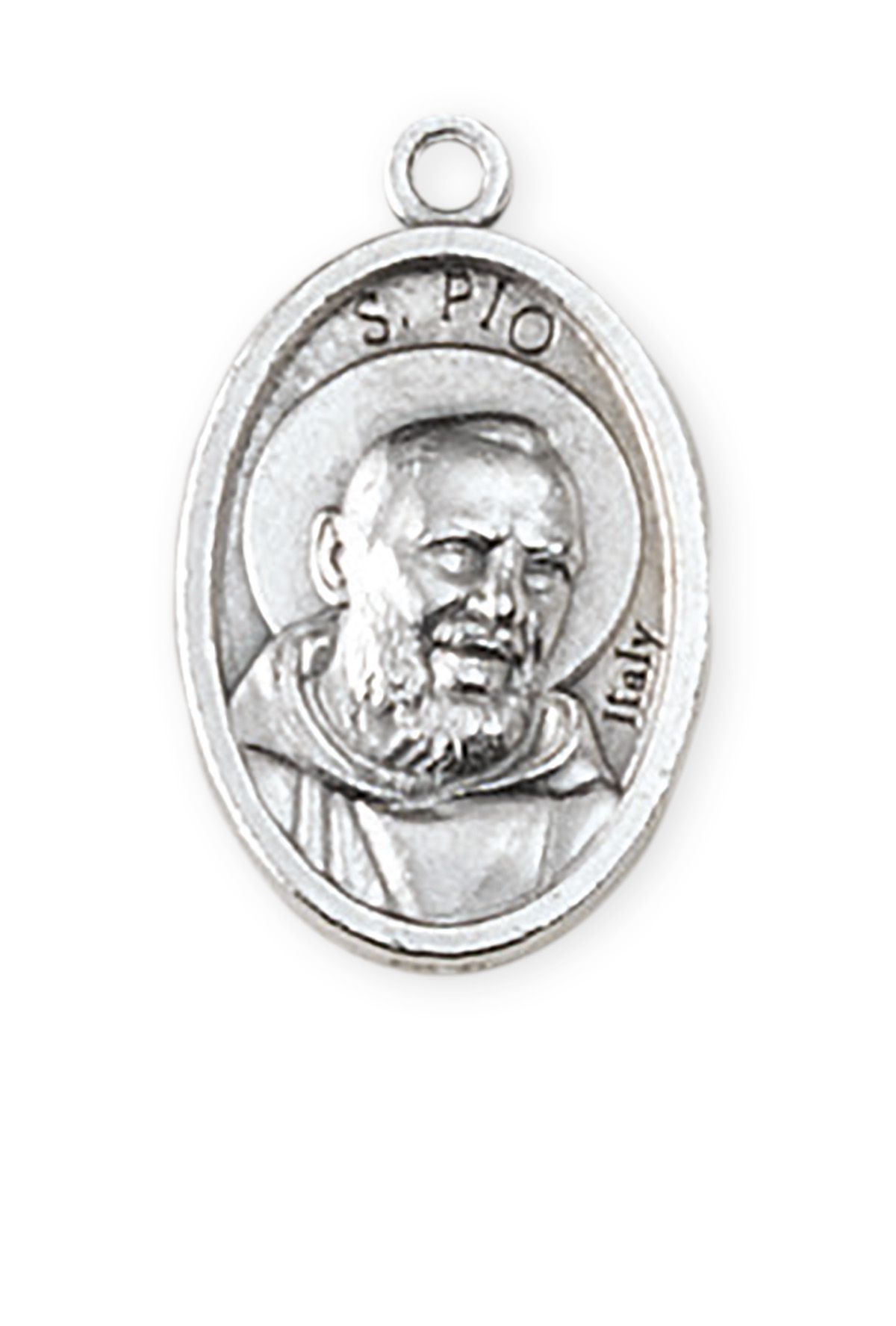 Medalik metalowy święty o. Pio